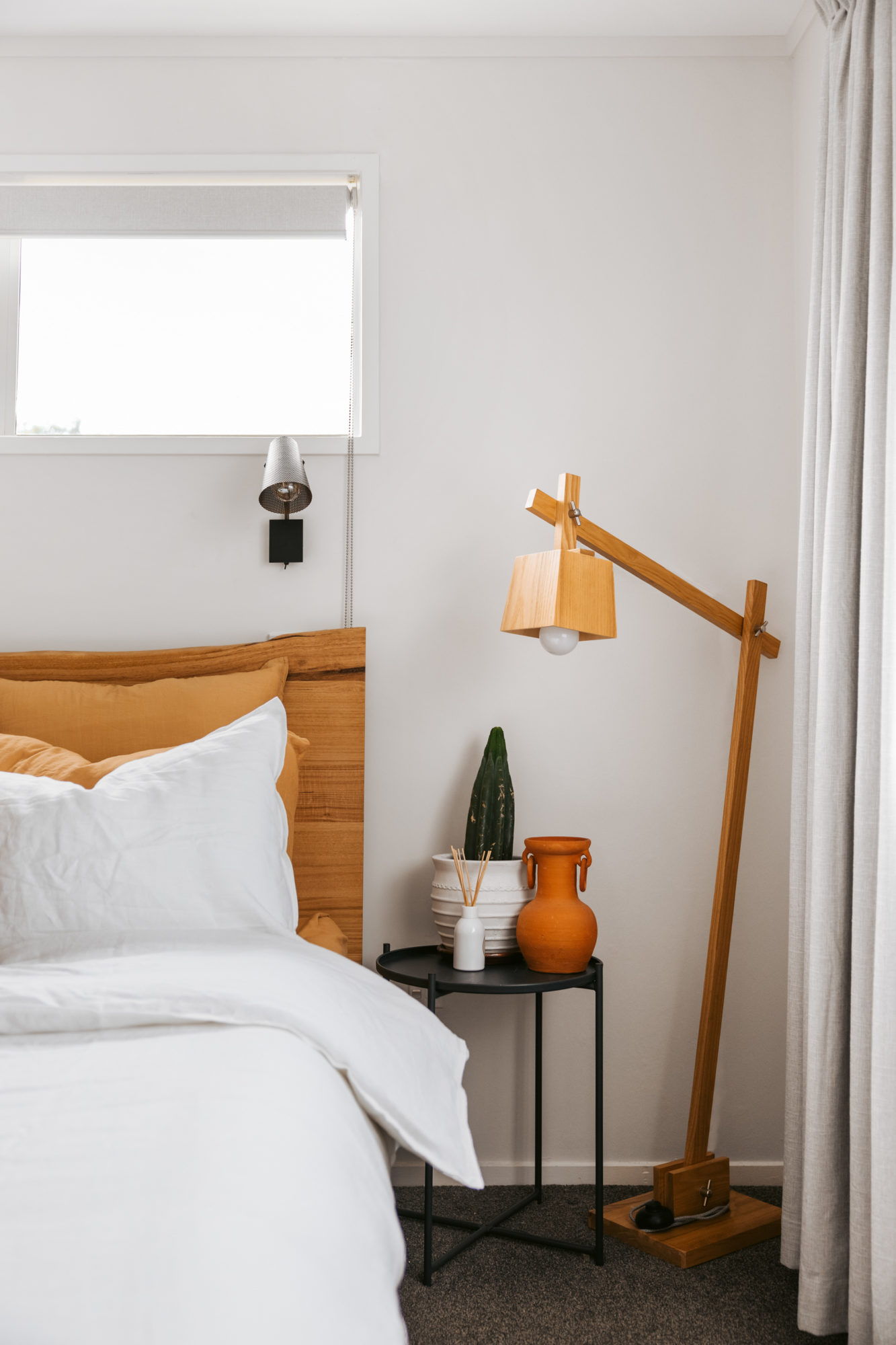 Lovely white coastal guest bedroom bedroom at The San Pedro, Topaz Drive, Papamoa.